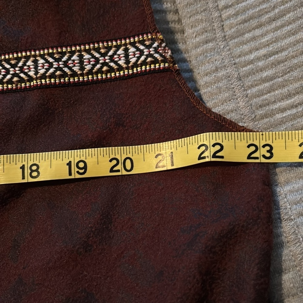 Brown Fringe Vest with Peace Sign Patches - Picture 10 of 10